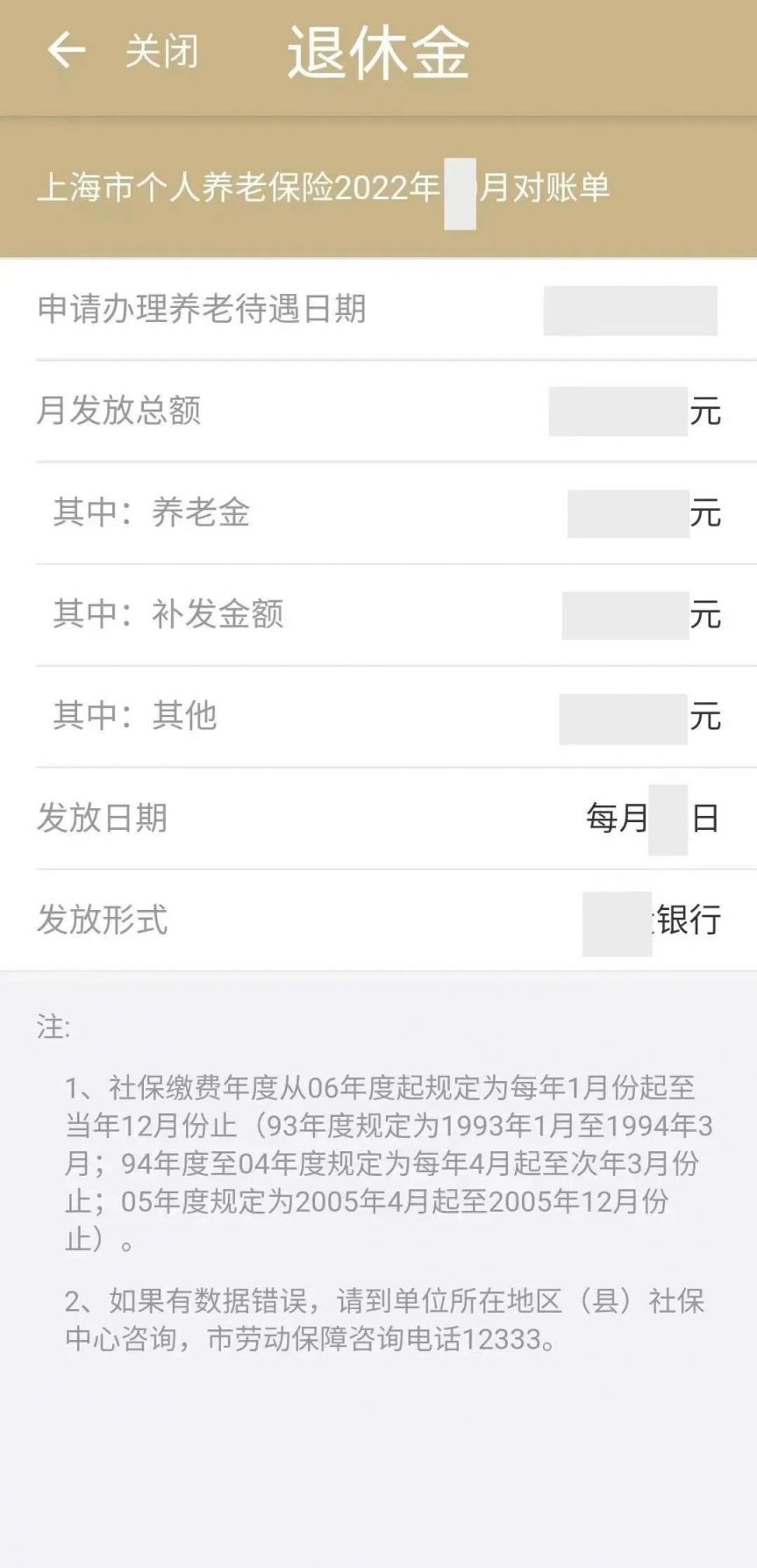 上海养老金发放记录查询入口+流程
