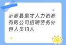 沂源县聚才人力资源有限公司招聘劳务外