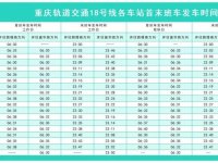 重庆18号线运营时间+首末班车时刻表
