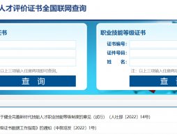 技能人才评价证书全国联网查询官网2026