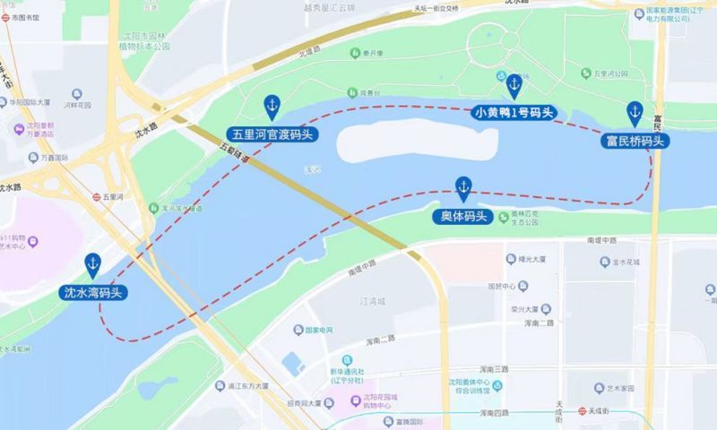 2025沈阳浑河游船航线一览