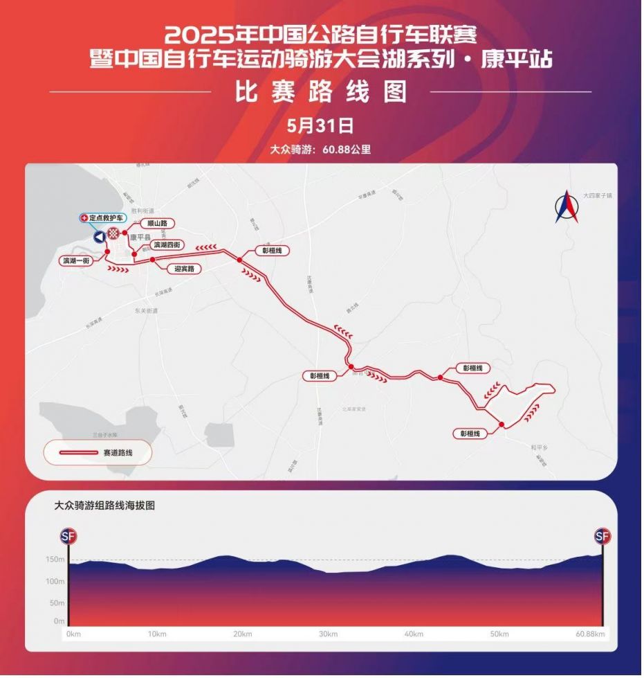 2025沈阳康平自行车联赛比赛路线