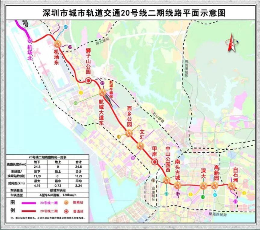 2026深圳地铁20号线二期狮子山公园站顺利封顶