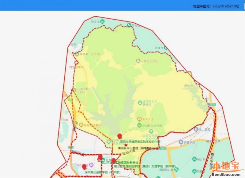 南山区2023年秋季义务教育新增公办学校招生范围（意见稿）