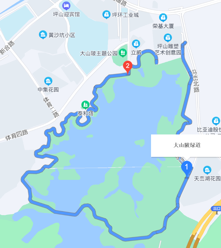 深圳坪山大山陂绿道在哪里(入口怎么去)