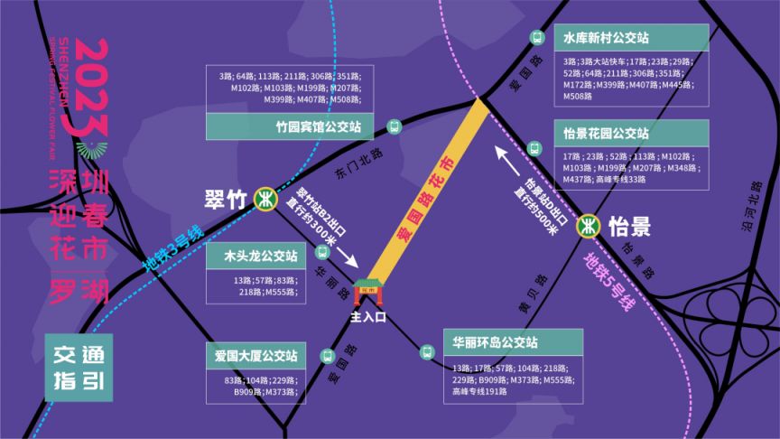 深圳爱国路花市地铁公交指南