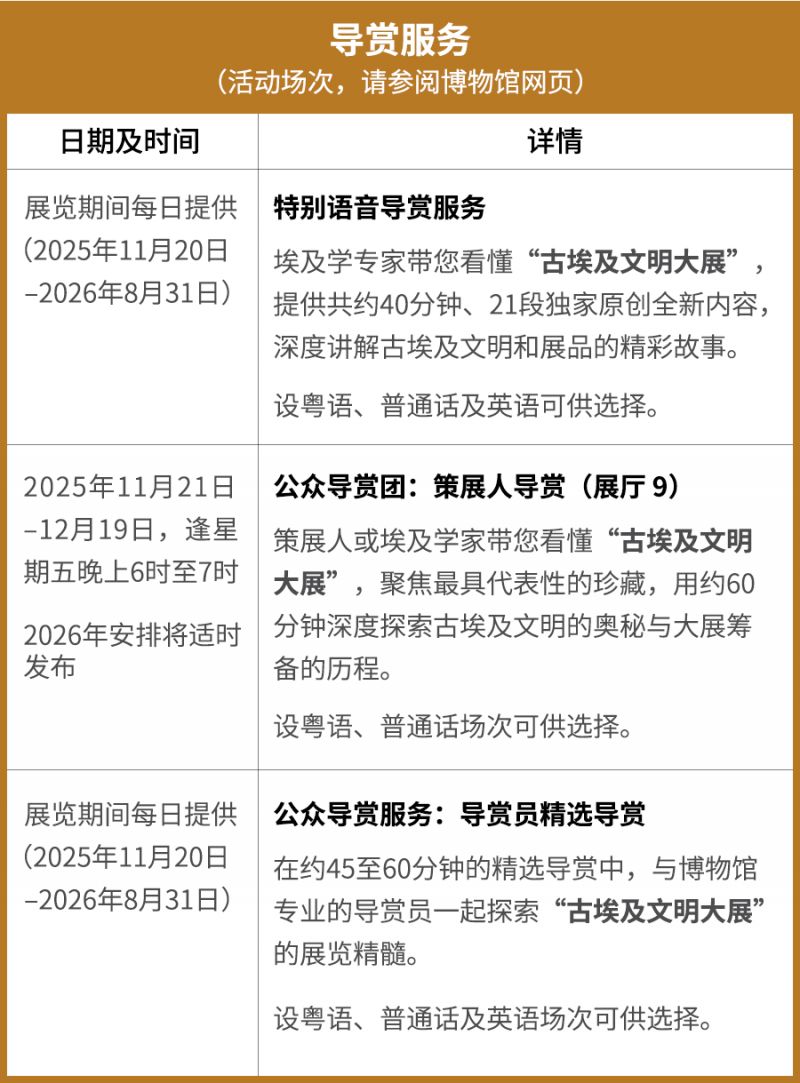 2026年香港故宫博物馆古埃及文明大展埃及博物馆珍藏展览（附展览时间+门票+亮点）