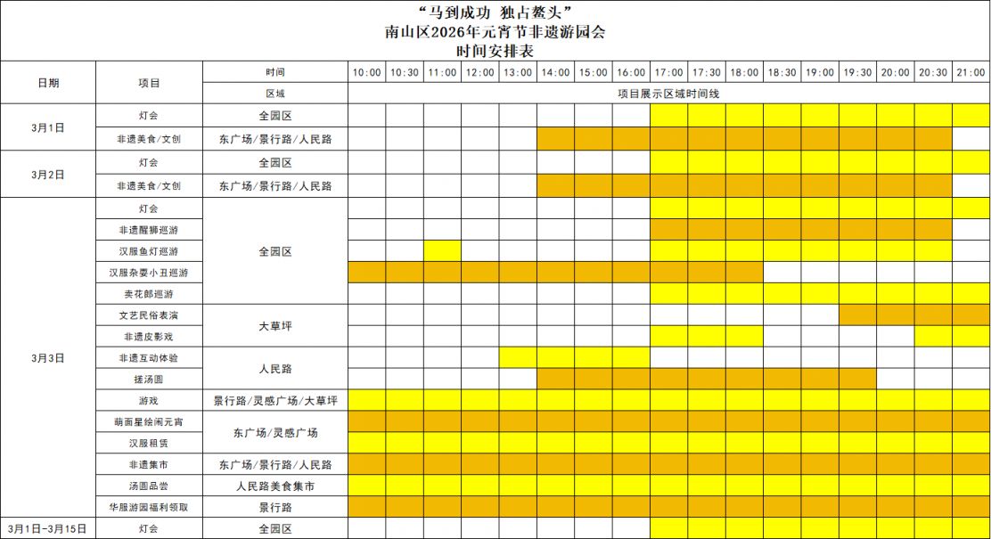 2026深圳南山区元宵节非遗游园会活动时间+地点+亮点