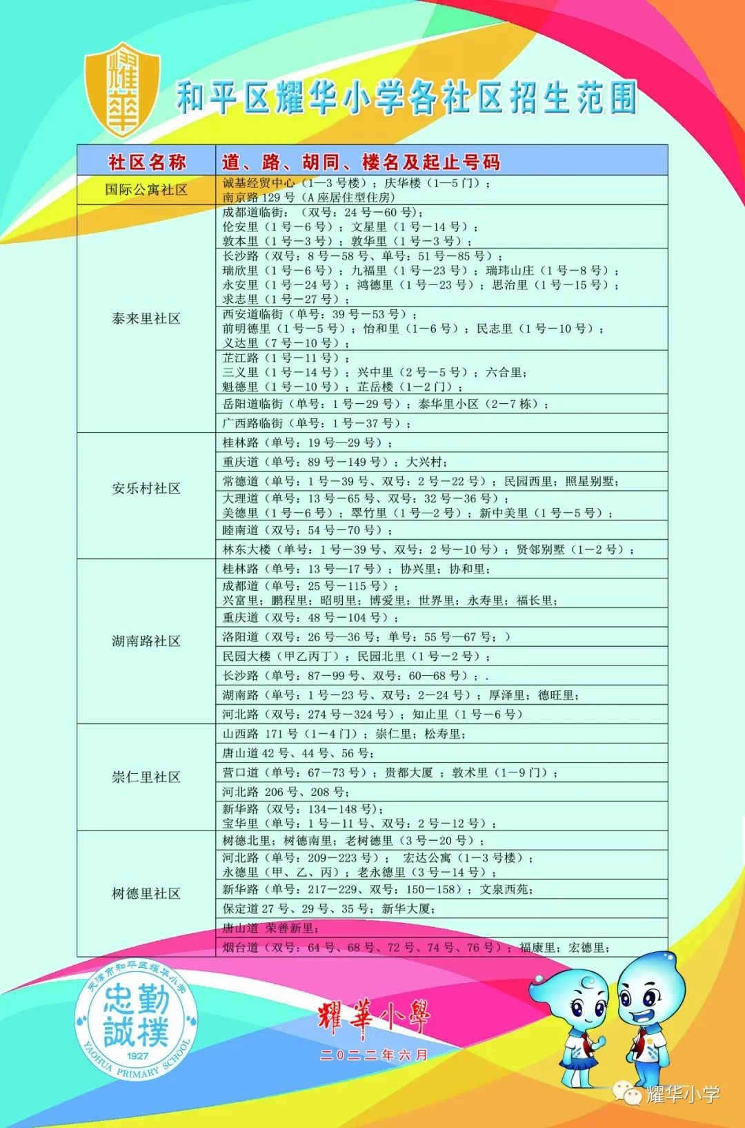 2022和平区耀华小学招生简章 2022和平区耀华小学招生简章 - 天津本地