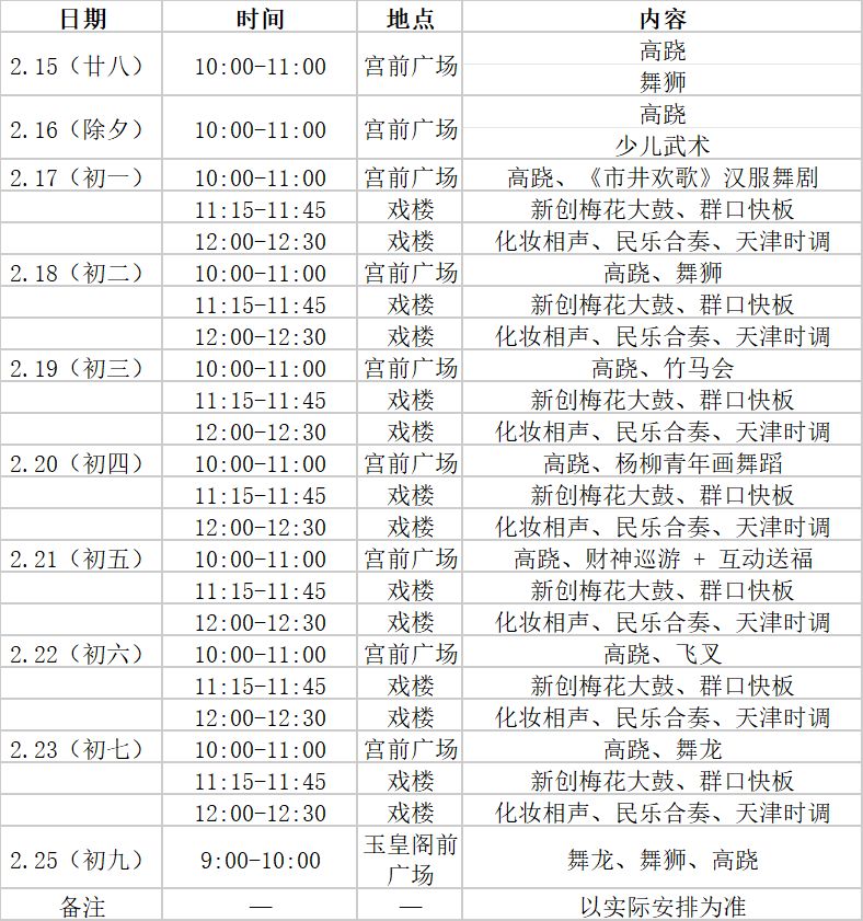 天津古文化街2026年春节活动安排