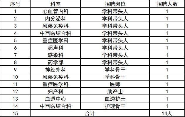 2026武汉同济航天城医院招聘14人
