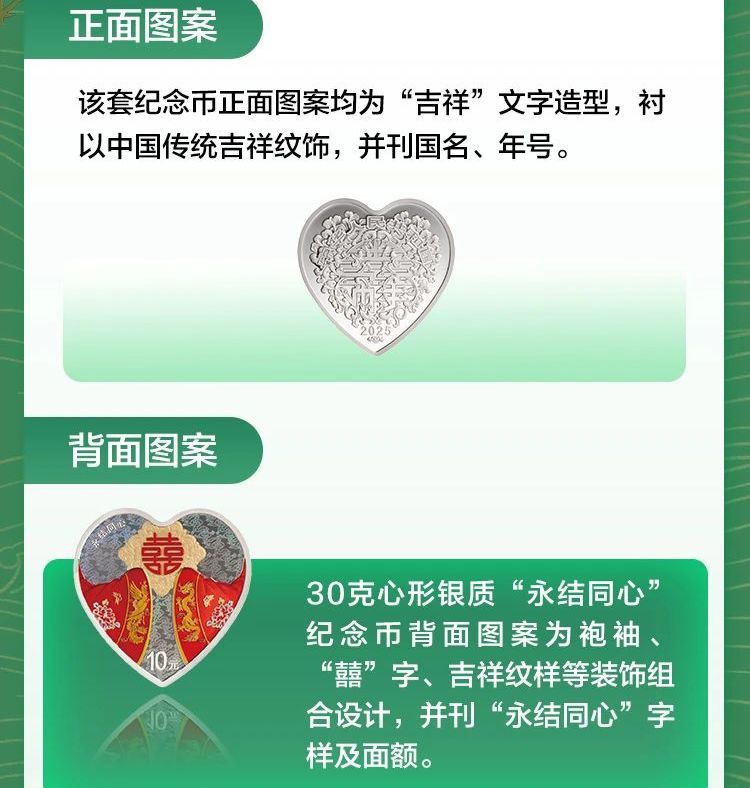 2025吉祥文化心形纪念币价格多少？怎么预约购买?