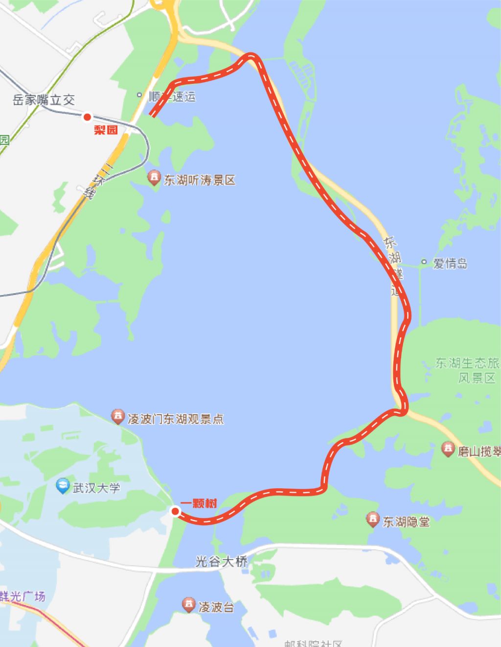 武汉东湖骑行路线推荐(附图) 武汉东湖骑行路线推荐(附图) - 武汉本地