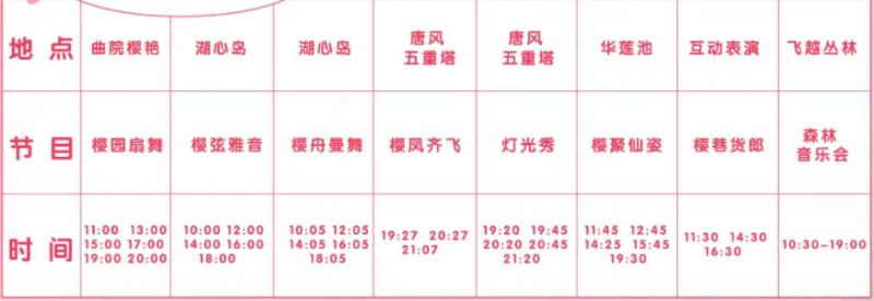 2026武汉东湖樱花园表演时间表