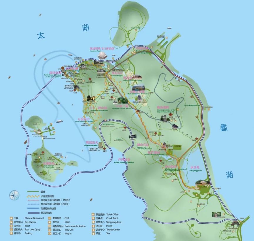 鼋头渚景区地图图片