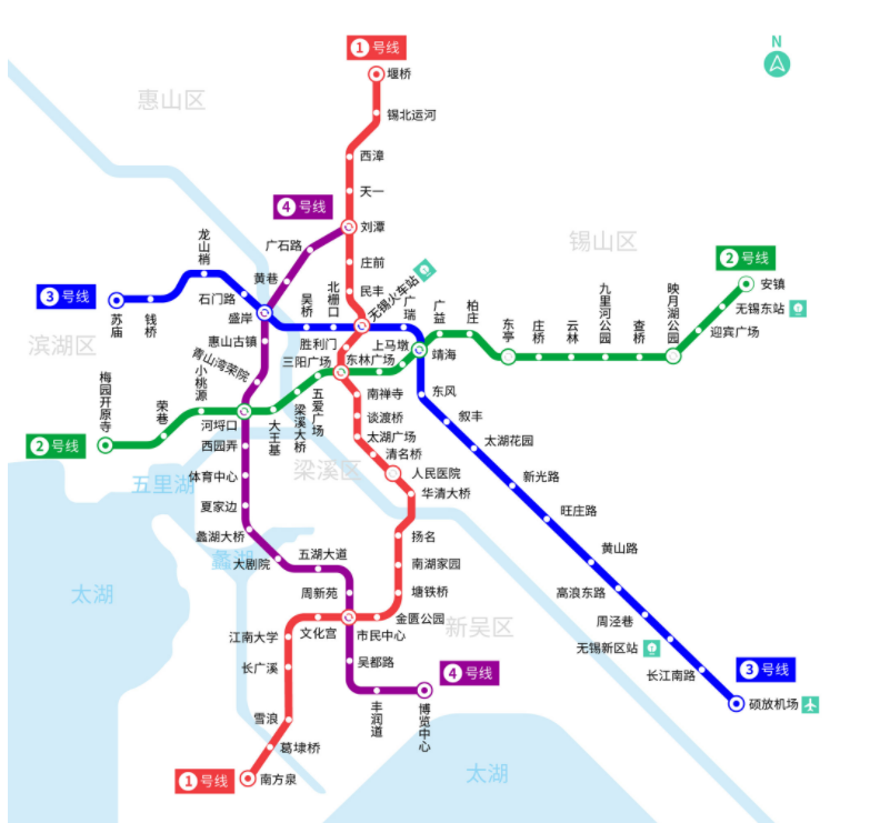 无锡地铁线路图(附高清图链接)