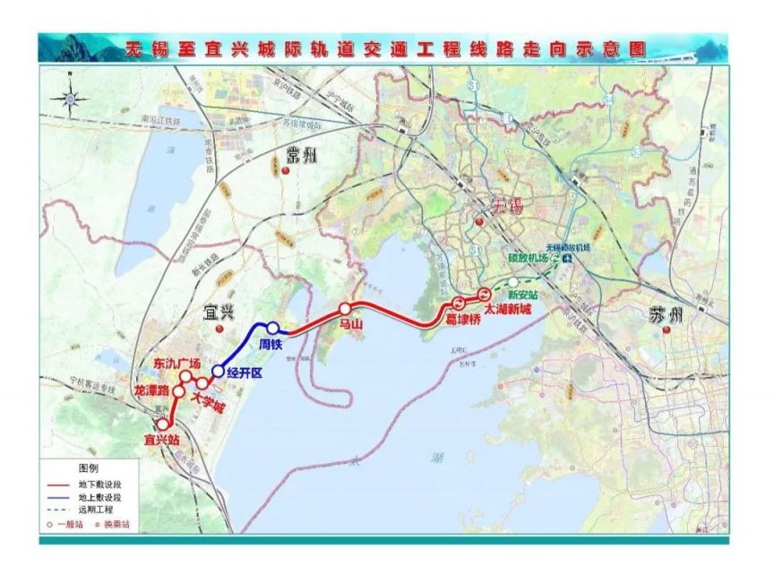 无锡地铁S2号线规划图