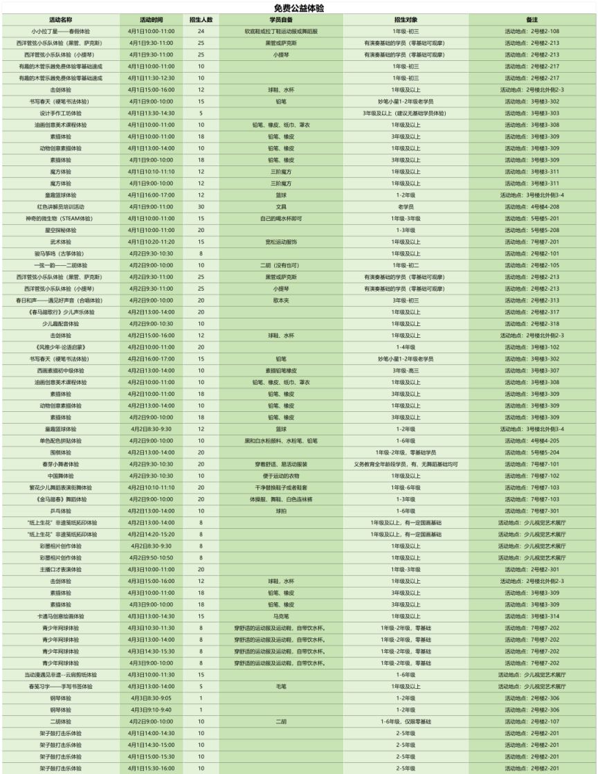 2026无锡市少年宫春假公益托管班时间+预约
