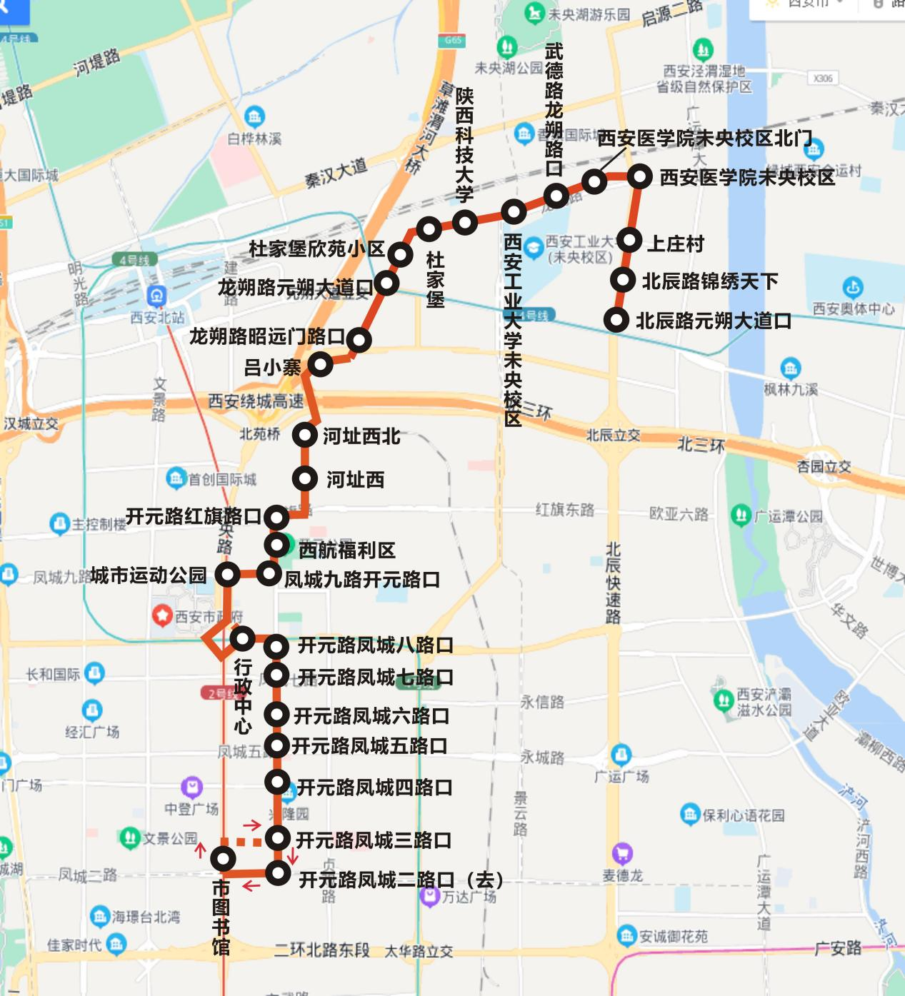 西安公交170路线图图片