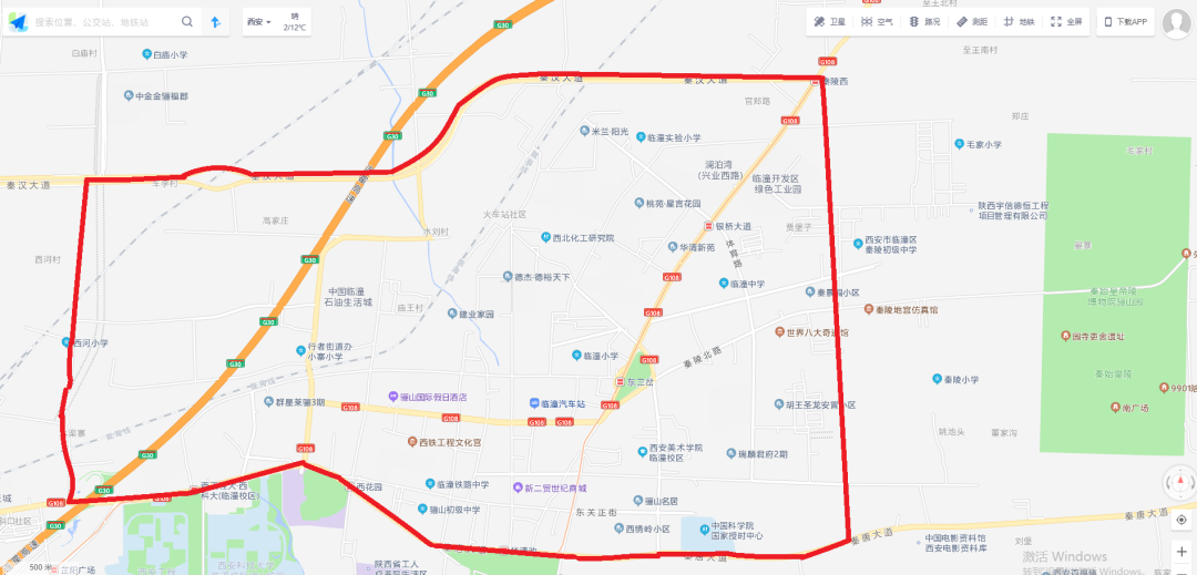 西安限行区域图 临潼图片