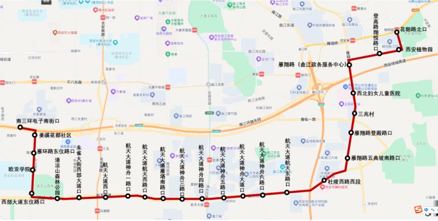接驳地铁8号线西安市2025年1月10日起调整6条公交线路