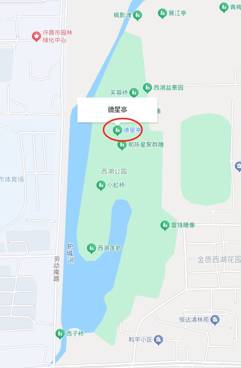 许昌西湖公园地图图片