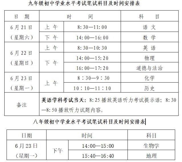 2025年武功县初中学业水平考试温馨提示