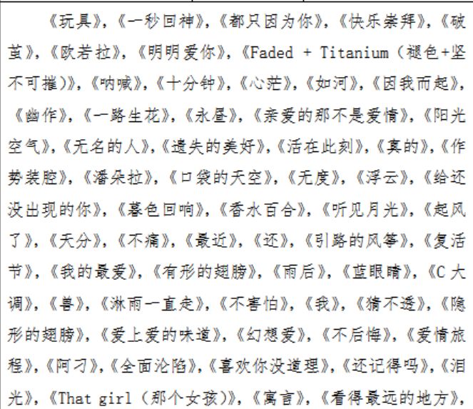 2026张韶涵演唱会厦门站报批歌单