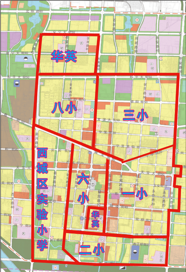 邢台市小学划片高清图图片