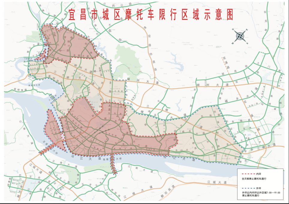 2023宜昌摩托车禁行区域地图