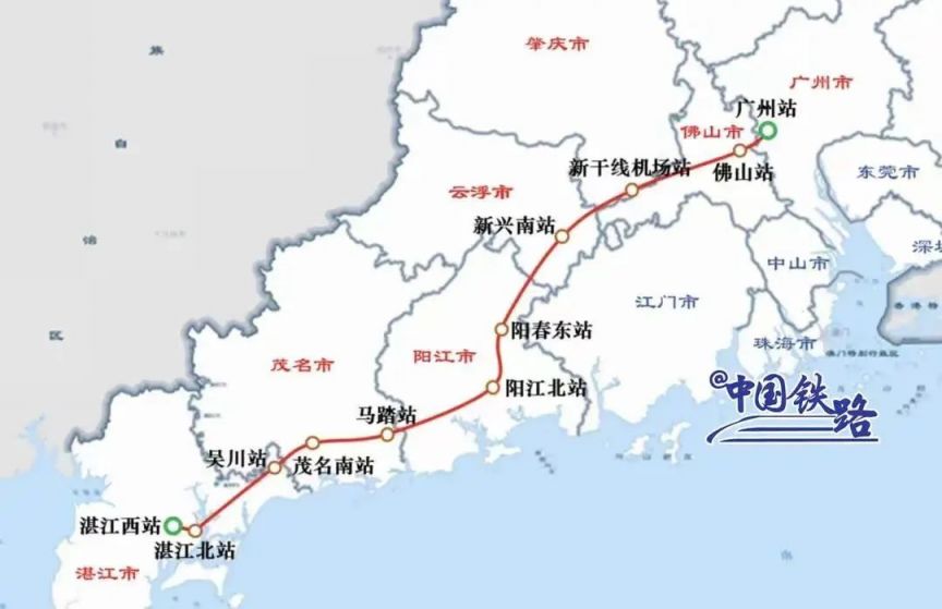 广湛高铁阳江段线路图(最新)- 阳江本地宝