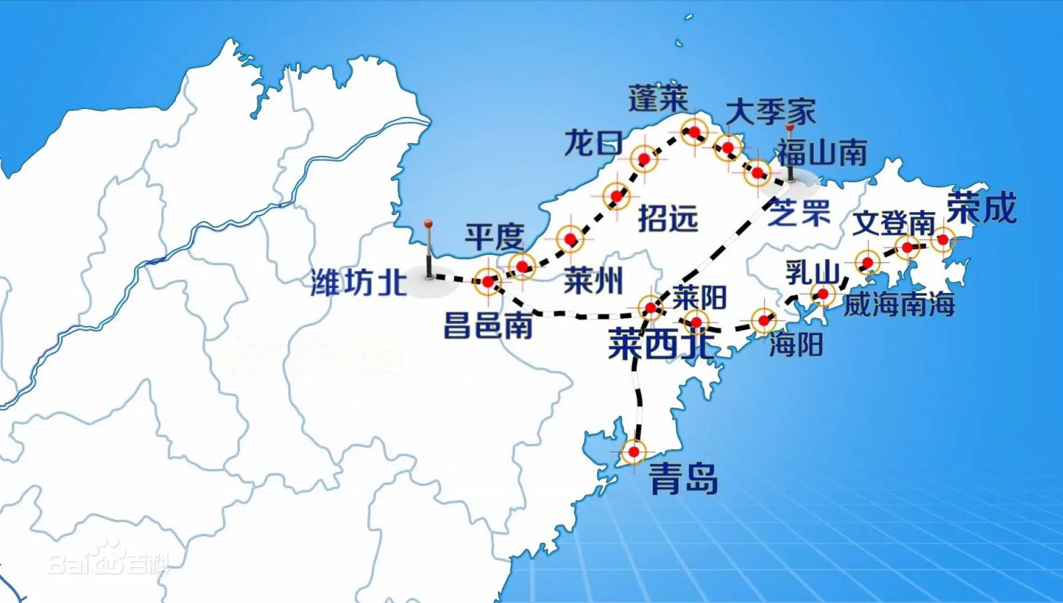 2023烟台潍烟高铁运行路线图