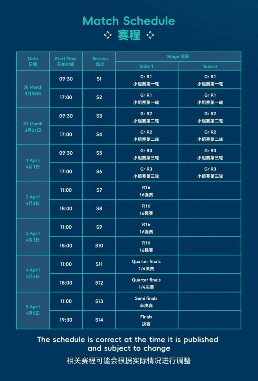 2026澳门国际乒联男子及女子世界杯赛程安排