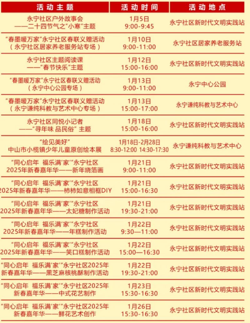 小榄镇党群服务中心春节活动汇总