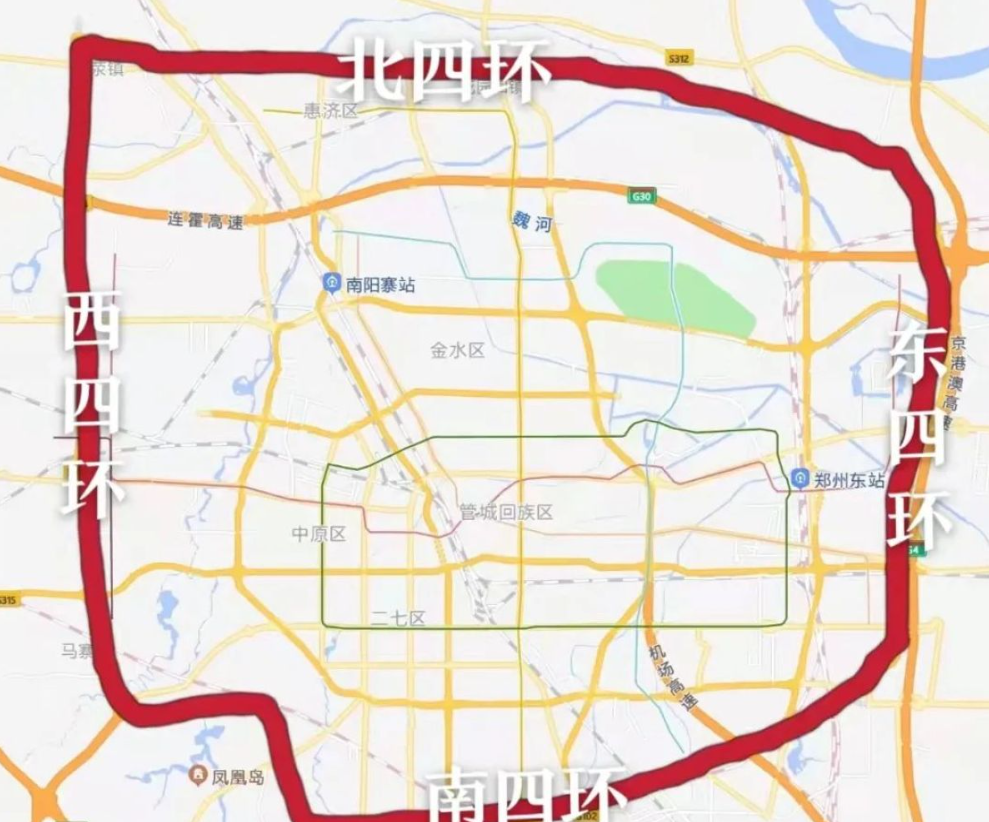 郑州市限号区域图片