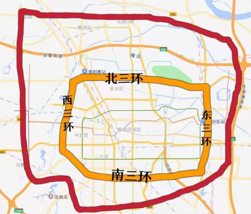 西安市货车禁行区域图图片