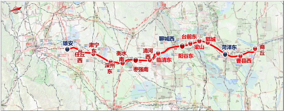京雄商高铁最新路线图