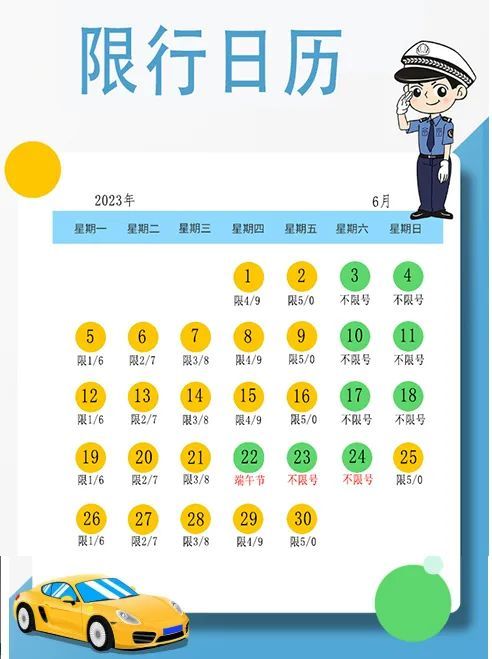 2023鄭州6月限號時間安排表