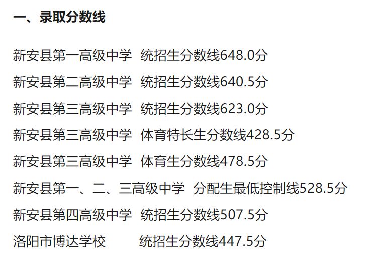 河南中考分数线2023年公布（持续更新）