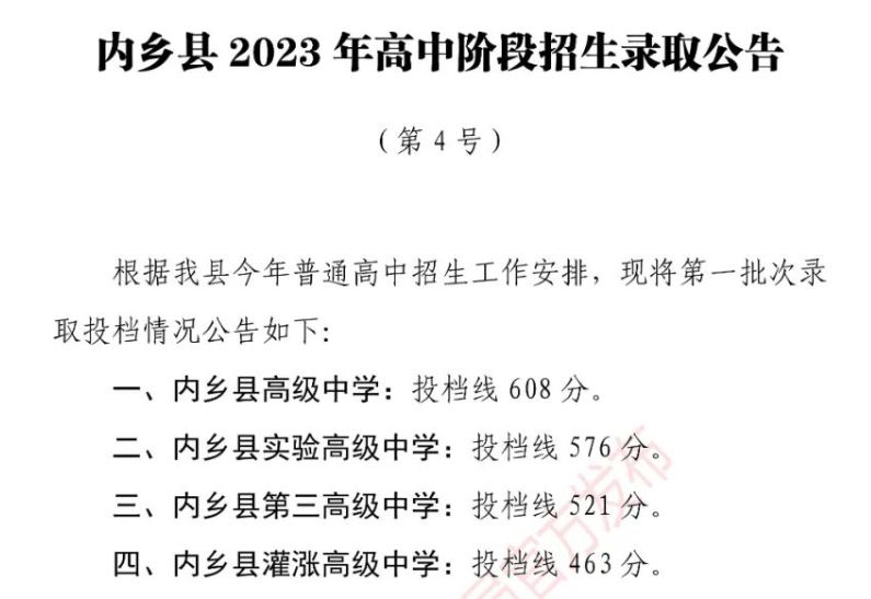 河南中考分数线2023年公布（持续更新）