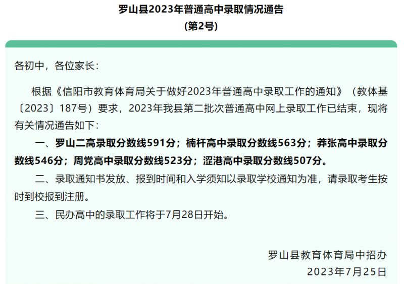 河南中考分数线2023年公布（持续更新）