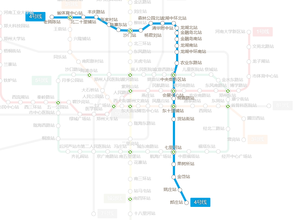 郑州地铁四号线路图图片